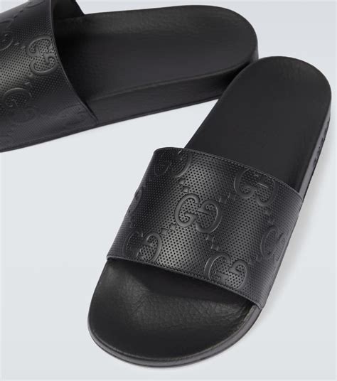 gucci gg slides black|gucci gg cutout slides.